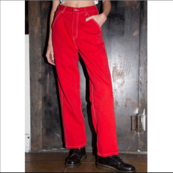 Brandy Melville Pants & Jumpsuits J Gault By Brandy Melville Red